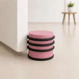 Türstopper Boden Edelstahl Hoch 68 x 74mm Rosa von tergato– Schwerer Premium Design Fensterstopper rutschfest – Bodentürstopper mit Gummiring – Sanfter Türpuffer für Schwere Türen & Fenster