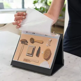 Rillstab A5 Querformat Tisch-Flipchart – 4 Ringe, 10 hüllen,