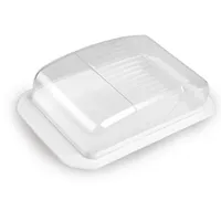Pro Home Butterdose mit transparentem Deckel Weiß