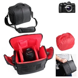 K-S-Trade Kameratasche für Olympus OM-D E-M1 Mark III, Kameratasche Fototasche Schultertasche Zubehör Tasche einteilbare schwarz