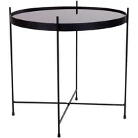 VCM ebuy24 Couchtisch schwarz Stahl, Glas. | Schwarz