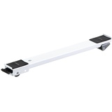 Wagner Transporthilfe SCHIENE - 44-70 x 5 x 4 cm, ausziehbar, Stahl, weiß, Räder - 30 mm, Tragkraft 125 kg