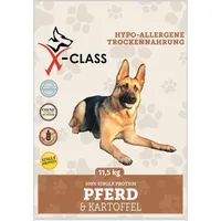x-class Hypo-Allergene Trockennahrung Pferd mit Kartoffel, 11,5kg, Trockenfutter für Hunde