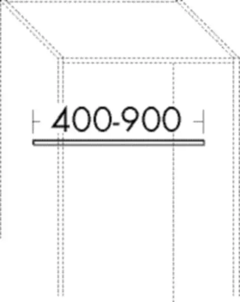 Burgbad Seitenwange rc40 System PG2 400 mm Lichtgrau Hochglanz, ACHY010F4014 ACHY010F4014