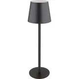 GLOBO Tischlampe Außenleuchte dimmbar LED Tischleuchte Akku USB Gartenleuchte, Metall Kunststoff schwarz opal, 3W 130Lm warmweiß, DxH 10,6x36 cm