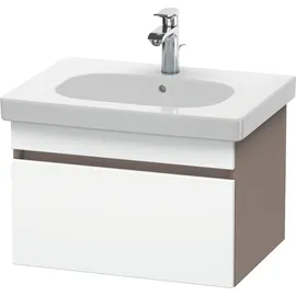 Duravit DuraStyle Waschtischunterschrank wandhängend 6383, 1 Auszug, 600mm, für D-Code, DS638301843 60 x 45,3 cm, Weiß Matt / Basalt Matt