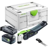 Festool VECTURO OSC 18 E-Basic Akku Oszillierer 18 V Starlock Max Brushless + 1x Akku 5,0 Ah + Ladegerät + Systainer