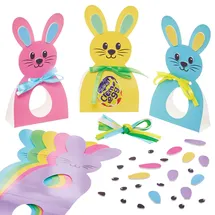 Baker Ross FN394 Bunny Easter Egg Holder - 10er-Pack, Zubehör für die Ostereiersuche, Halter für Osterschokolade