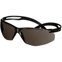 3M SecureFit 500 Schutzbrille, schwarze Bügel, Scotchgard Antikratz-/Antibeschlag-Beschichtung (K&N), graue Scheibe, SF502SGAF-BLK