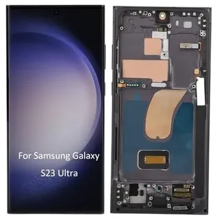 Culnflun OLED Galaxy S23 Ultra Bildschirm Ersatz für Samsung S23ultra Display Touchscreen Digitizer Montage mit Rahmen SM-S918B, Telefon-Touchscreen-Baugruppe (Lila)