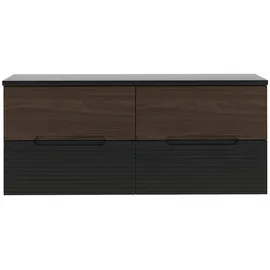 petits-meubles Waschtischunterschrank 120,6 x 52,2 x 45,8 cm Schwarz