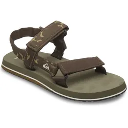 Sandale QUIKSILVER "Monkey Caged", Gr. 10(43), grün (camo), Obermaterial: Textil [Chemiefaser] / Außensohle: Gummi, Schuhe