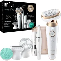 Braun Epilierer Silk-épil Flex SkinSpa 9 SES9-481 3D (Modell 2026) 9-681 (Modell 2025), All-In-One Set, FaceSpa-Epilierer & Mini-Rasierer für das Gesicht goldfarben