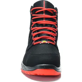 ELTEN MADDOX black-red Mid ESD S3 Damen und Herren, Textil, Stahlkappe, leicht, sportlich, Schwarz/Rot, Größe: 36