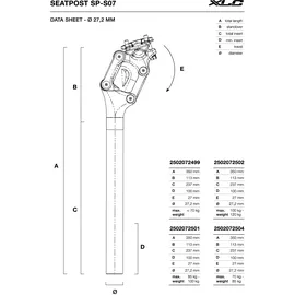 XLC Sattelstütze, (27.20 mm