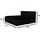 Halmon Schlafkomfort Betten Madera 100 x 200 cm Schwarz