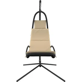 vidaXL Garten-Hängestuhl Creme 2-Sitzer