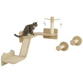 PawHut Kletterwand 3-teilig 56 x 110 x 73 cm beige