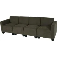 Mendler Modular 4-Sitzer Sofa Couch Lyon, Stoff/Textil ~ braun