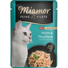 Miamor Feine Filets Huhn & Thunfisch in Sauce 100g (Menge: 24 x 100 g &