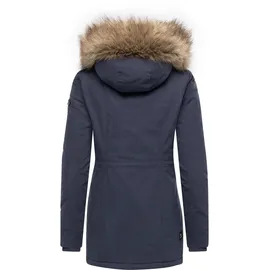 Ragwear Kurzmantel "Monadetta Warm", Damen, Gr. M (38), blau (navy), Obermaterial: 74% Baumwolle, 26% Nylon. Innenfutter: 100% Polyester.