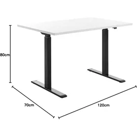 TOPSTAR Schreibtisch E-Table schwarz / Weiß