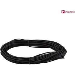 Paulmann LED Seilsystem CORDUO Spannseil, 20 Meter, Ø 2.5mm2, isoliert, für Spannweite 10 Meter, Schwarz PAUL-94593