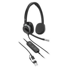 Poly HP | Poly Mission 625 Stereo-Headset USB-C/A, kabelgebunden, KI-Geräuschunterdrückung, inkl. Etui, Bulk-Verpackung (Kommerzielles Produkt)