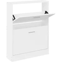 VidaXL Schuhschrank Weiß 59x17x81 cm Holzwerkstoff