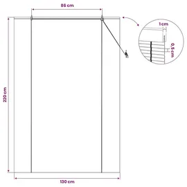 vidaXL Rollo Natur 130 x 220 cm Bambus/Braun