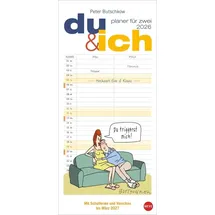 Heye Peter Butschkow: Planer für zwei - Du & ich 2026: Wand-Kalender 2026 zum Eintragen mit den bekannten Cartoons aus dem Pärchenalltag. Kalender für 2 mit Platz für Termine. (Familienplaner Heye)