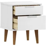 vidaXL Nachtschrank MOLDE 40 x 35 x 48 cm Weiß