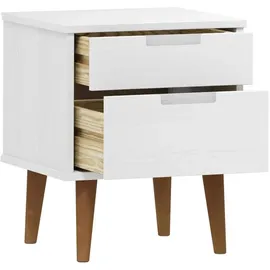 vidaXL Nachtschrank MOLDE 40 x 35 x 48 cm Weiß