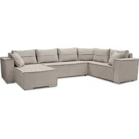 ax living Eckcouch Strukturstoff 3-Sitzer Beige