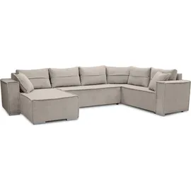 ax living Eckcouch Strukturstoff 3-Sitzer Beige
