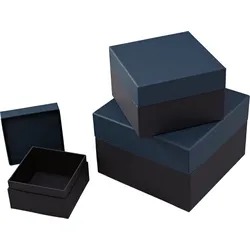 Natural Affair Geschenkkartons dunkel marineblau 3 St.
