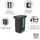 Brabantia Sort & Go 2 x 30 l Grau & Grün