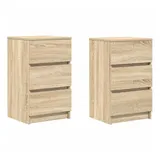 vidaXL Nachtschrank mit 3 Schubladen 39 x 35 x 65 cm Braun