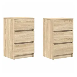 vidaXL Nachtschrank mit 3 Schubladen 39 x 35 x 65 cm Braun