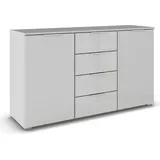 Rauch »Sideboard Kombikommode Schubladenkommode AGORDO mit Glasfront«, (in zwei Griff-Farben), mit 4 Schubkästen und 2 Türen sowie Metallgriffen MADE IN GERMANY