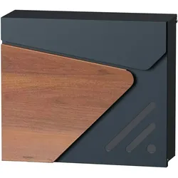 Qivee Briefkasten Wandbriefkasten Postbox Anthrazit Postkasten