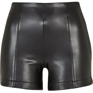 URBAN CLASSICS Damen TB5485-Ladies Synthetic Leather Shorts, Black, M