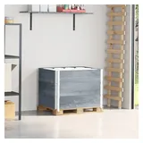 vidaXL Paletten-Aufsatzrahmen 3 Stk. Grau 80x60 cm Massivholz Kiefer