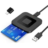 CAC Smart-Kartenleser für Regierungsausweis, National ID, Military CAC, SIM/SD/TF Kartenadapter, 32/64 Bit OS kompatibel