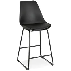 Barstuhl Kunststoff | 109 cm Gesamthöhe | Ergonomisch Belastbar 120kg | Schwarz | Thekenstuhl | Kadima Design