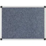 Bi-Office Pinnwand Feuerhemmend 90,0 x 60,0 cm Textil grau