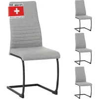 Albatros Freischwinger Stuhl TURANO 4er Set, Grau - Esszimmerstuhl