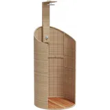 vidaXL Gartendusche beige 100x100x241,5 cm