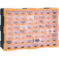 Tidyard Multi-Schubladenschrank Ordnungssystem, Kleinteilemagazin Stapelboxen Schüttenregal Sichtlagerkästen Lagersystem mit 64 Schubladen