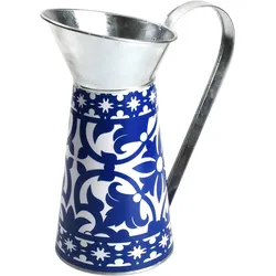 Metallkrug, Wasserkanne aus Metall, Blumenvase, Karaffe